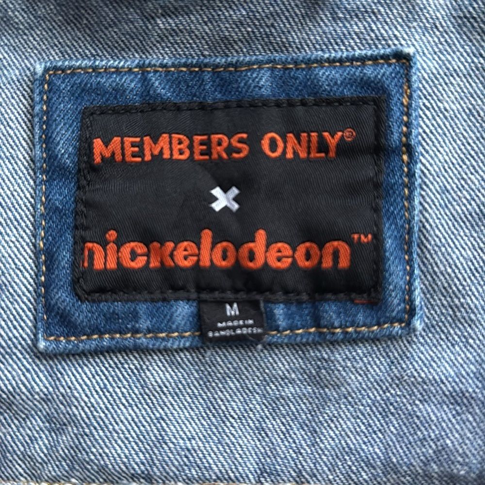 Members Only Nickelodeon SpongeBob Acid Wash Denim Jacket Oversized - Picture 3 of 7